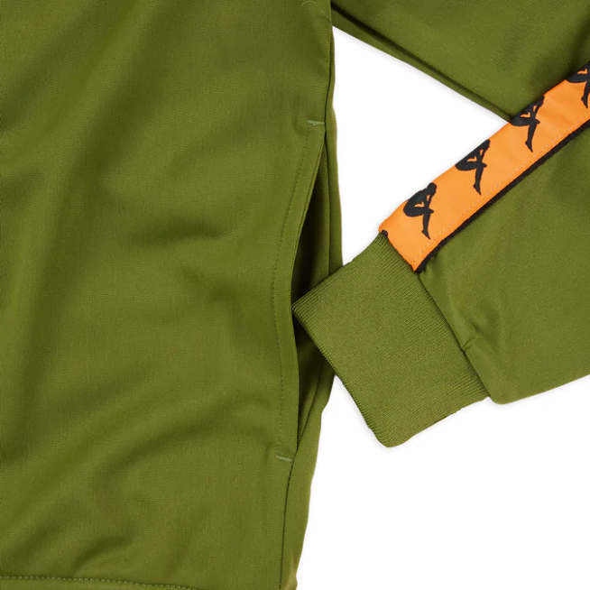 KAPPA FELPA 222 BANDA ANNISTON SLIM 301EFU0 F62 VERDE ORANGE KAPPA FELPA 222 BANDA ANNISTON SLIM 301EFU0 F62 VERDE ORANGE