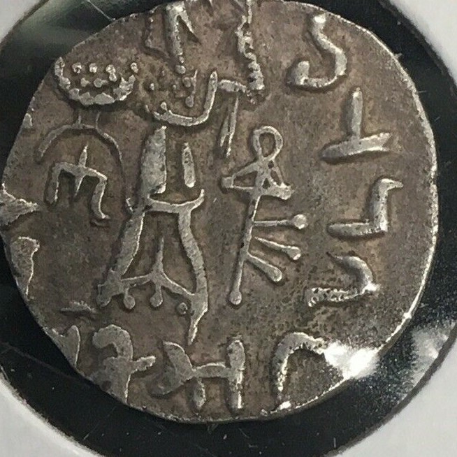 55-35 B.C INDO-GREEK KING ZOILOS II..BACTRIAN SILVER DRACHMA..NICE COIN