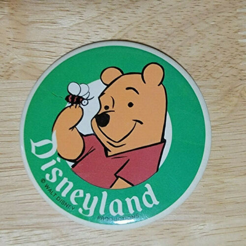 Vintage Winnie the Pooh Disneyland Button Pin Back