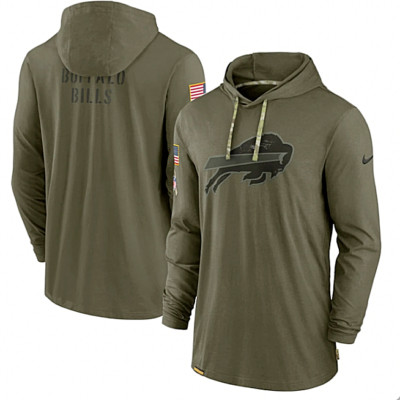 AUTHENTIC Nike 2022 Buffalo Bills Salute to Service Tonal LS Hoodie M - 3XL