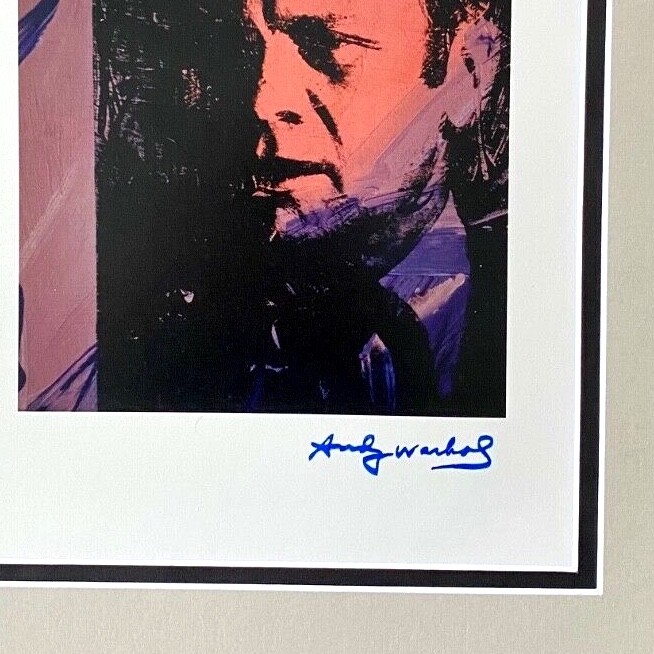 ANDY WARHOL + 1984 SIGNED GERALD FORD PRINT MATTED 11X14 + BUY IT NOW!