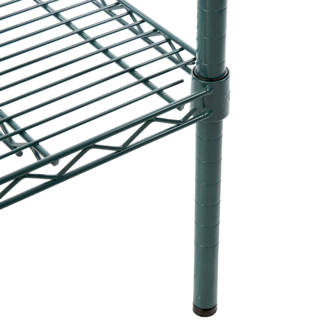 Heavy Duty GREEN Rust Proof Metal Wire Walk In Cooler 5 Shelf Rack Commercial