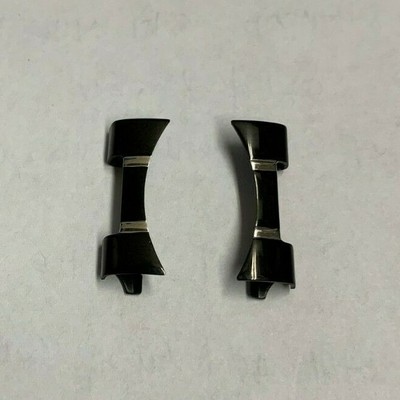 Pre-owned Seiko Men's Ssc143 (2) Replacement Watch Bracelet Connectors Black Watch