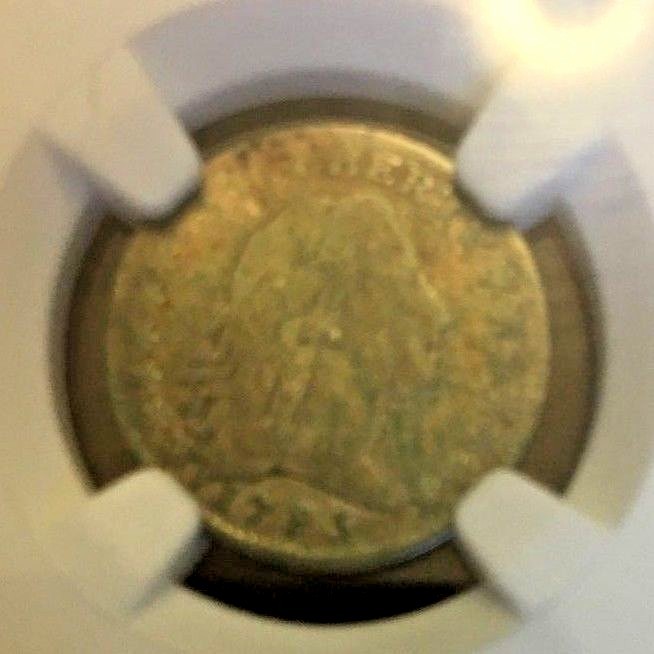 1795 Flowing Hair Half Dime NGC Fine Details Cleaned