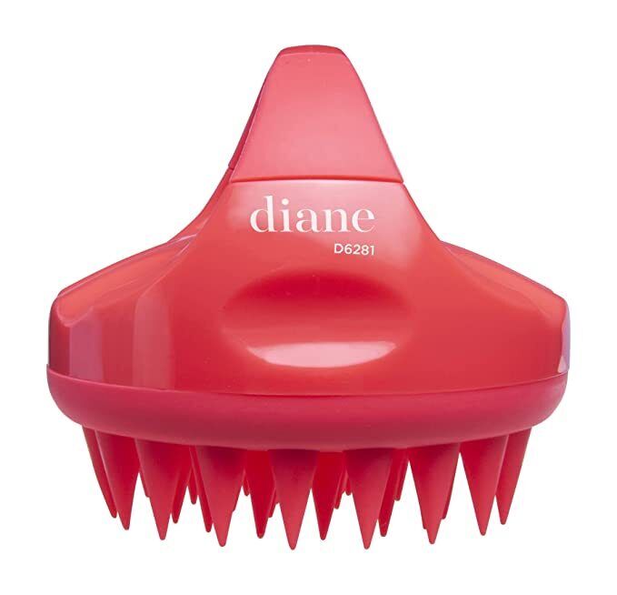 Diane, Shampoo Massage Brush, Deep Scalp Cleansing, Coral
