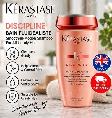 Kérastase Discipline Shampoo 250ml Anti-Frizz Treatment for Fine Hair