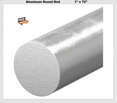 1'' x 6 ft. Aluminum Bar Round Rod Solid Stock Alloy 6061 Unpolished Finish