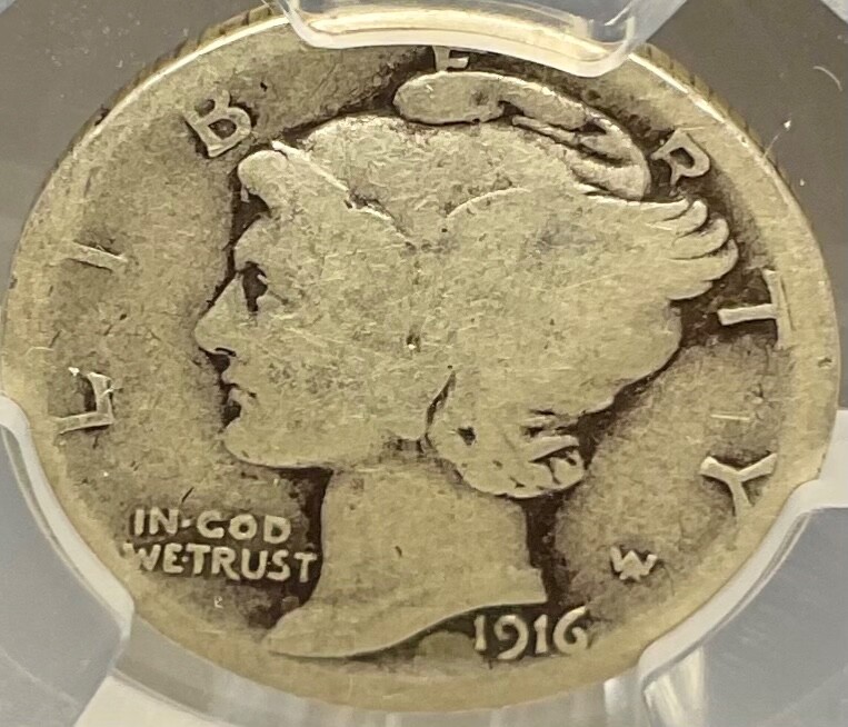1916 D Mercury dime PCGS G04 Key Date