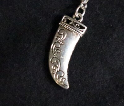 Dragon Tooth Claw Silver Pendant 18  Necklace #809