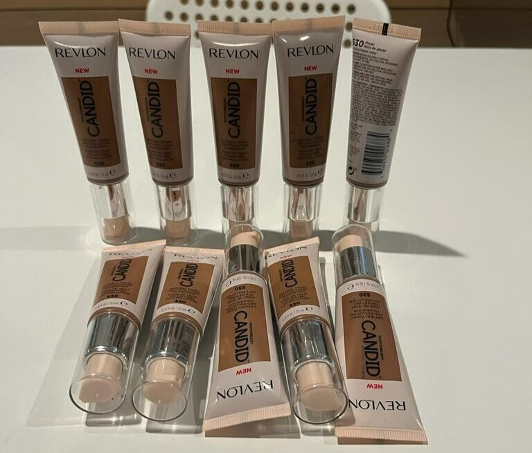 10 PK REVLON PHOTOREADY CANDID FOUNDATION #530 PECAN 7.5 FL.OZ TTL *UNSEALED*
