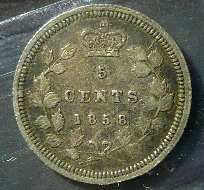 1858 Canada 5 Cents - Small Date, CCCS Certified
