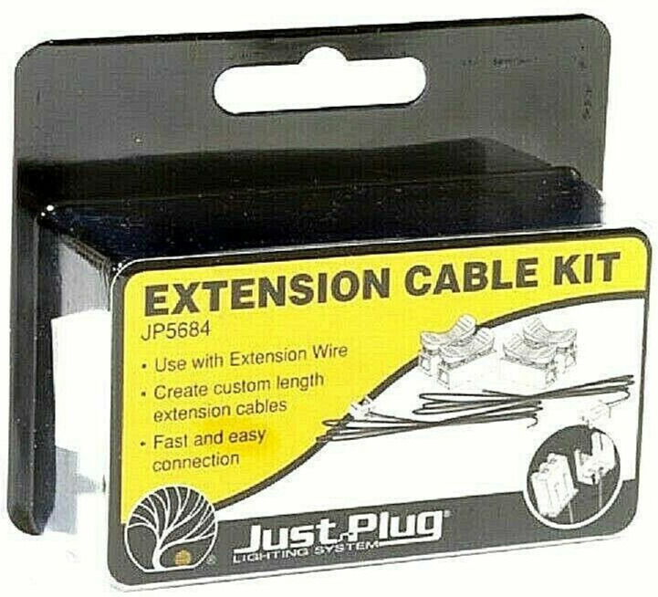 Woodland Scenics ~ New Just Plug Lighting System ~ Extension Cable Kit ~ JP5684