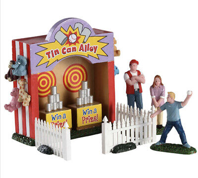 Lemax TIN CAN ALLEY -Holiday Village-Carnival -Train Accent 7 Piece Set