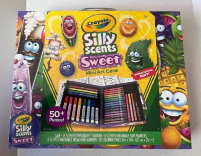 Crayola Silly Scents SWEET 50+ pc. Mini Art Case: Crayons/Markers/Coloring Pages