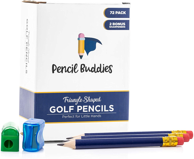S For Children - Small Triangular Pencils With Erasers And S