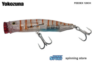 POPPER FEEDEX 120 YOKOZUNA GR 32 COL CH TRASLUCIDO PESCA PESCE SERRA