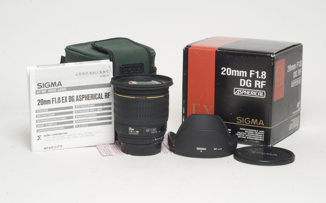 SIGMA シグマ 20mm F1.8D EX DG RF ASPHERICAL Amazon.com : Sigma 20mm f/1.8 EX DG RF Aspherical Wide Angle
