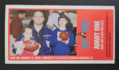 Shrine Annual East West All Star Game Ticket Stub Voucher 1/19 2008 LB S. Larsen