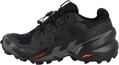 Salomon Women's Speedcross 6 GTX Trail Running Shoes, Black/Black/Phantom, 8