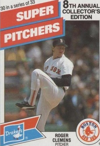 1988 Drake's Big Hitters/Super Pitchers - Roger Clemens #30