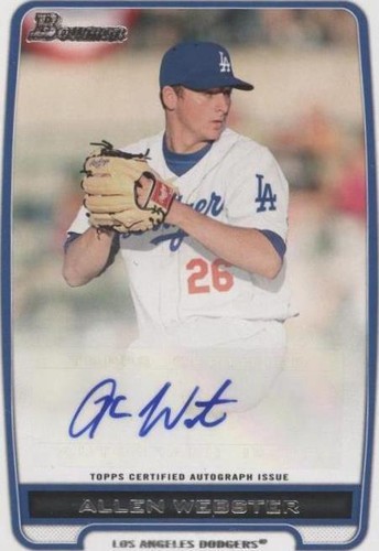 2012 Bowman - Allen Webster #BPA-AW