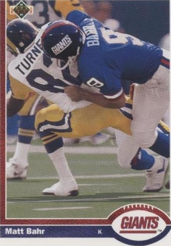 1991 Upper Deck Matt Bahr #502