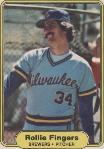 ✅️ 1982 ZETT ミルウォーキー #34 ブリュワーズ FINGERS 1982 Fleer #644 - Rollie Fingers - Milwaukee Brewers Most