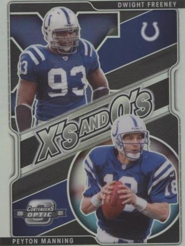 2021 Panini Contenders Optic Dwight Freeney Peyton Manning #XO-10