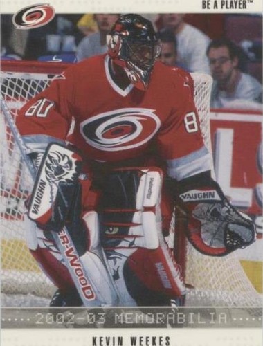 2002-03 In the Game Be A Player Memorabilia - Kevin Weekes #158