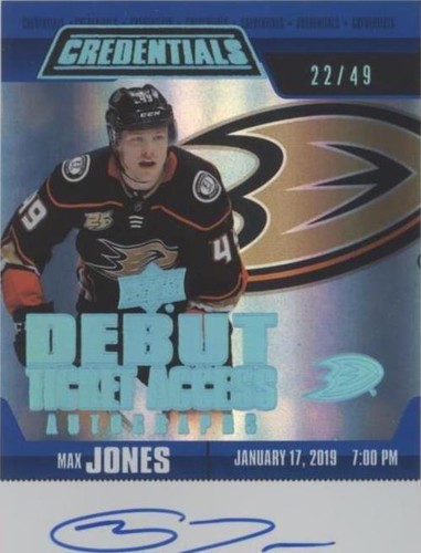 2019-20 Upper Deck Credentials - Max Jones #RTAAV-MJ