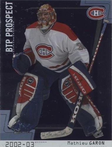 2002-03 In the Game Be A Player Between the Pipes - Mathieu Garon #81