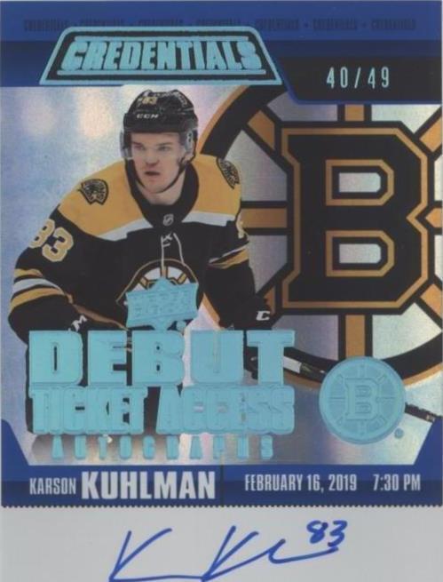 2019-20 Upper Deck Credentials - Karson Kuhlman #RTAAV-KK