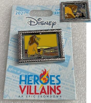 Disney WDW Heroes vs Villains Pivotal Lion King Simba Scar LE 1000 Spinner Pin