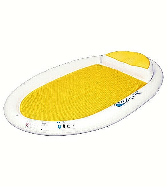 Amaca Galleggiante Gonfiabile con Sacca 177x95x11 cm per Mare Piscina Gialla