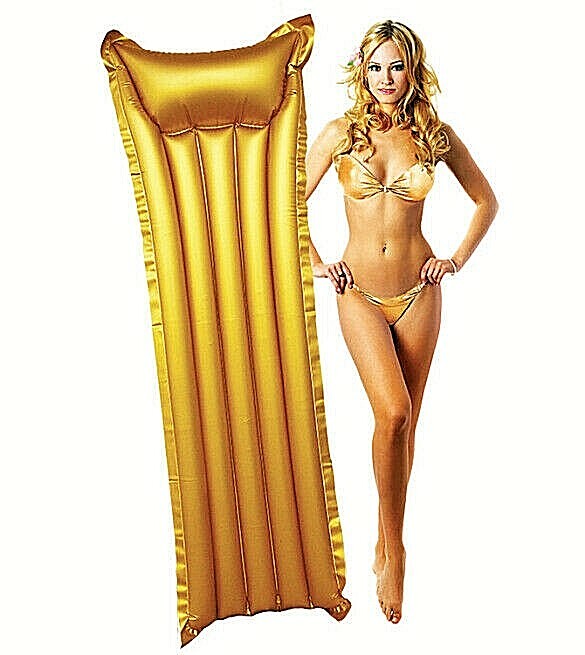 Materassino gonfiabile linea GOLD cm 183×69 per Spiaggia Mare Piscina colore Oro
