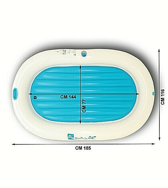 Materassino Gonfiabile Ovale Monoposto Yacht Line 185x117x20 cm Mare Piscina