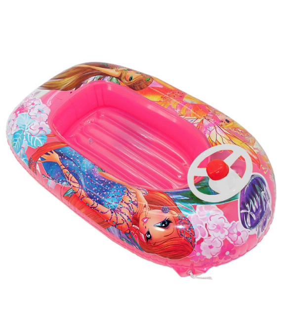 Canottino Canotto Battellino Auto Con Volante Winx cm100 Mare Spiaggia dfh