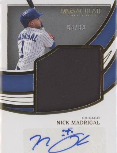 2022 Panini Immaculate Collection - Nick Madrigal #JJS-NM