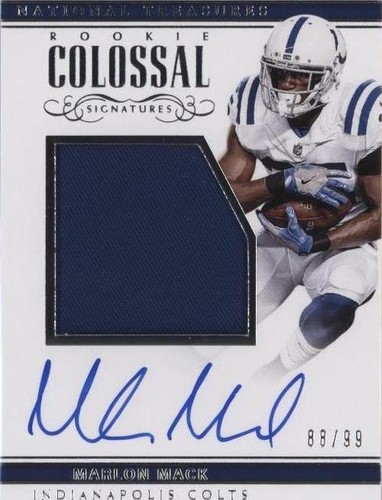 2017 Panini National Treasures Marlon Mack #RCS-MM
