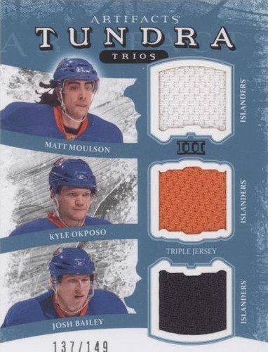 2011-12 Upper Deck Artifacts - Josh Bailey Kyle Okposo Matt Moulson #TT3-NYI