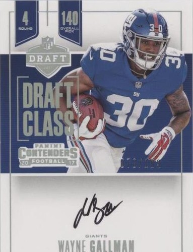 2017 Panini Contenders Wayne Gallman #DC-WG