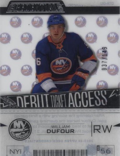 2023-24 Upper Deck Credentials - William Dufour #DTA-DU