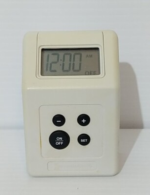 Intermatic Programable Digital Lamp Timer 2 On Off Settings DT121 Used