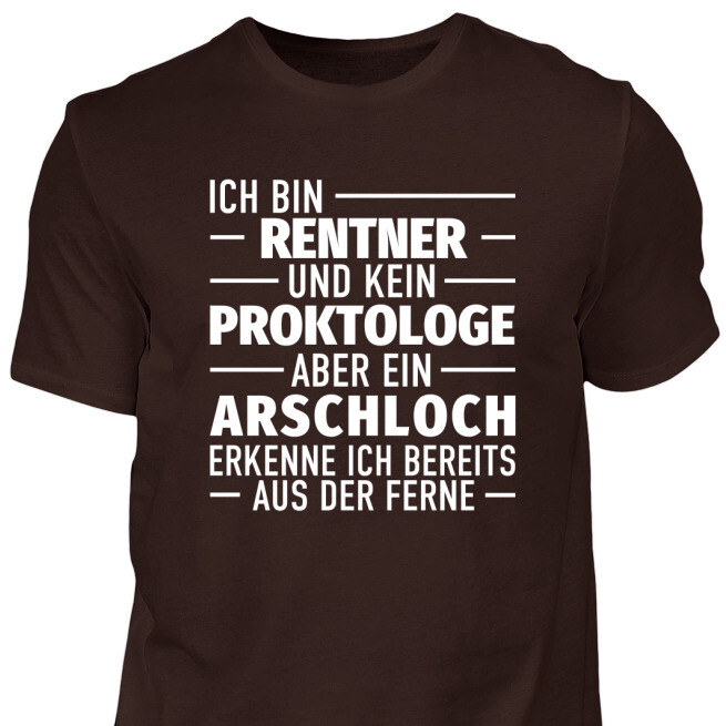 TShirt Rentner Kein Proktologe Lustig Spruch Geschenk Geburtstag