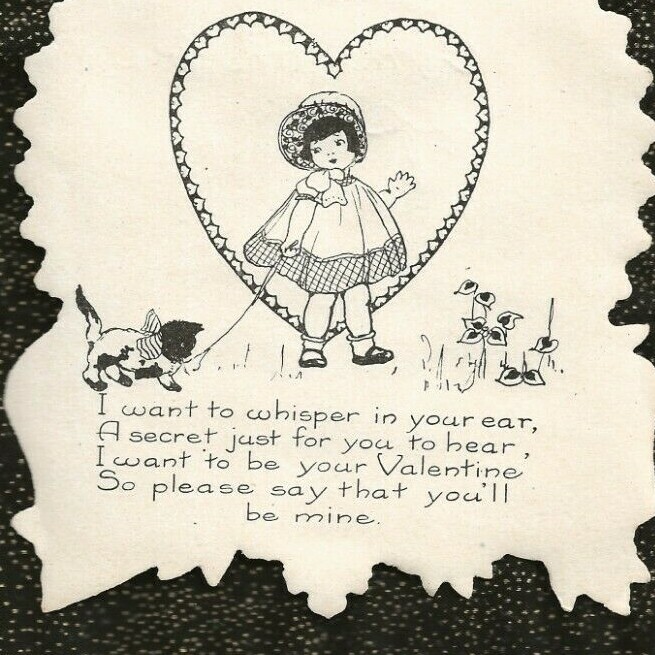 Vintage Paper DOILY Valentine; HEART, VIOLETS, QUIVER  OF ARROWS, STICKERS