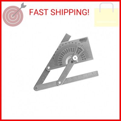 General Tools Protractor and Angle Finder #39, Stainless Steel, Outside, Inside,