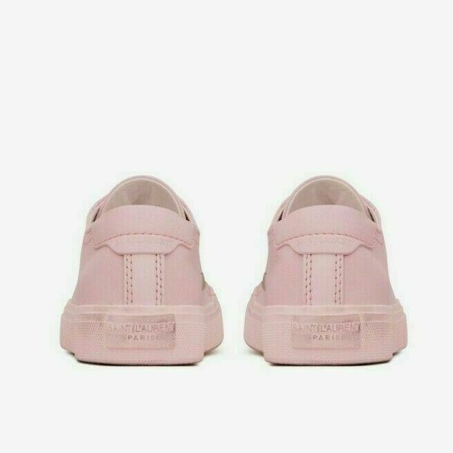 Pre-owned Saint Laurent Ysl Bedford Leather Sneakers Shoes Trainers 41 In Pink