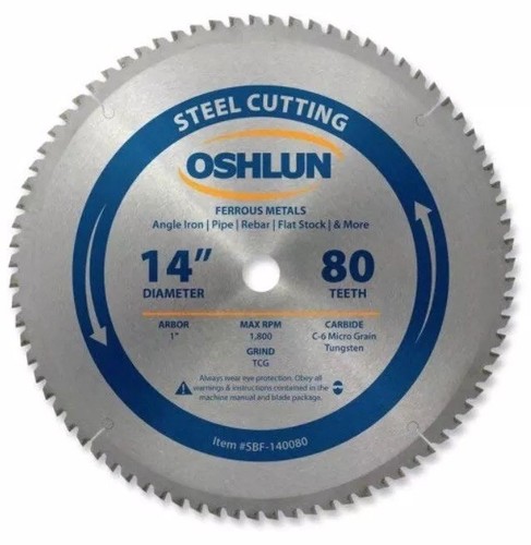 14 Inch Chop Saw Blade Carbide Evolution Power Tools 80 Tooth Metal TCG Cold Cut