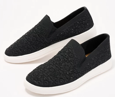 Black bling sneakers cheap