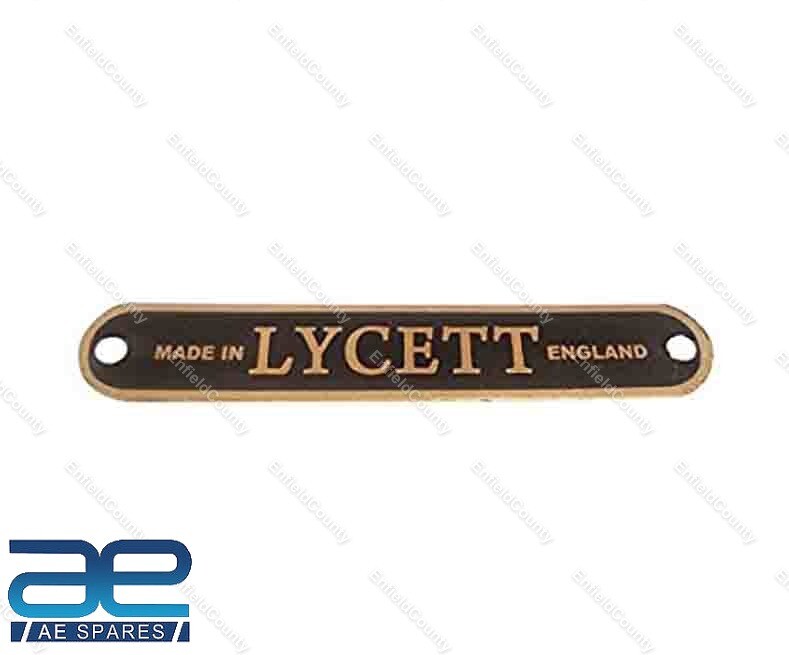 Lycett Made In England Seat Saddle Brass Badge For Norton Triumph BSA  